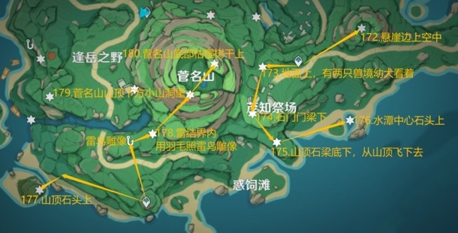 《原神》181个雷神瞳详细位置分布图一览图片27